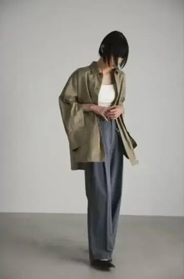 Dickies 콜라보 슬릿 슬리브 셔츠