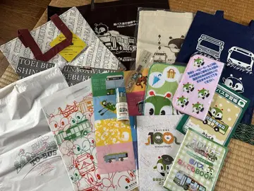 민쿠루 도에이 버스 굿즈 손수건 백 노트 파일 색연필 눈금자