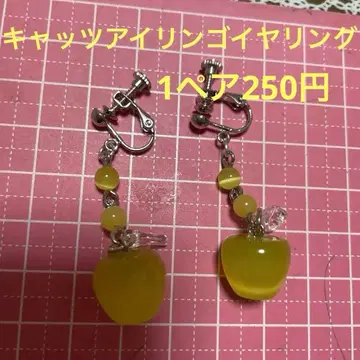 캣츠아이 사과 귀찌