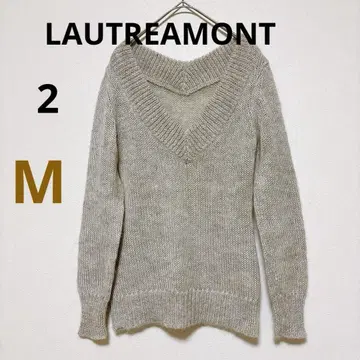 LAUTREAMONT 니트탑 V넥 페이지 라메 사이즈 2