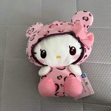 팬더 헬로키티 레이디 레오파드 무늬 BIG 봉제 인형 라이트 핑크