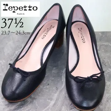 [새상품급] repetto 레페토 23.7 청키힐 가죽 블랙