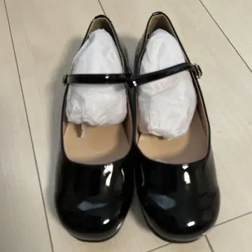에나멜 슈즈 24.5cm 블랙
