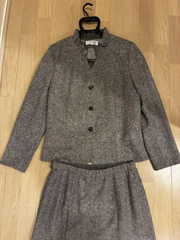 VINTAGE 그레이 계열 울 수트 세트 루즈한 사이즈