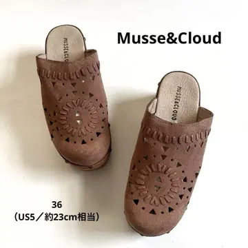 안트로폴로지 구매 Musse&Cloud 레이저 컷 통굽 사보 샌들 36