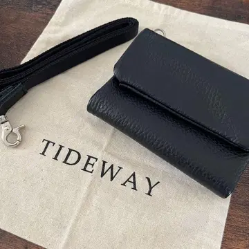 타이드웨이 TIDEWAY 소가죽 3단 폴더형 지갑 블랙