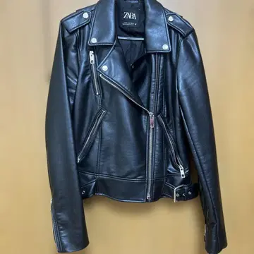 ZARA 인조 가죽 라이더 자켓