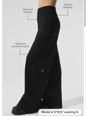 Alo yoga 스웨트 팬츠 XS 블랙
