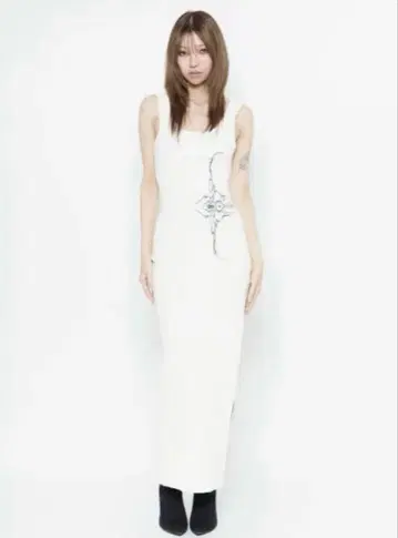 S rhinestone dress White