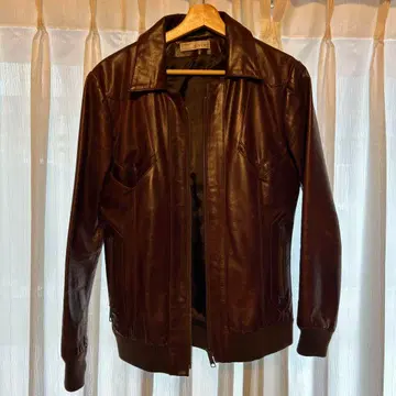 SIFURY 다크 브라운 가죽 자켓 시프리