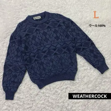 WEATHERCOCK 웨더코크 니트 올 패턴 남성용 L 파랑