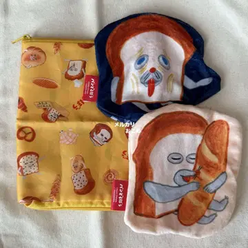 빵도둑 다이컷 파우치 사랑스러운 빵 맛없는 그림책형 파우치