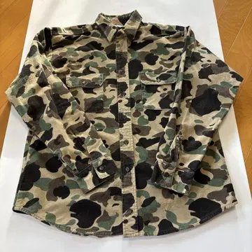 80s 90s 파이브 브라더 카모플라쥬 카모플라쥬 긴팔 셔츠 L