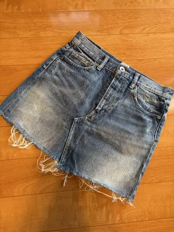 MOUSSY 데님 미니 스커트 블루