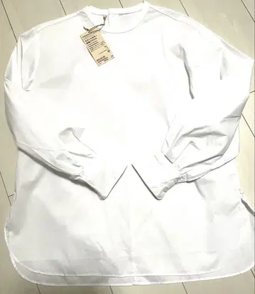 MUJI 화이트 코튼 긴팔 셔츠