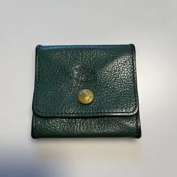 다크 그린 가죽 코인 케이스