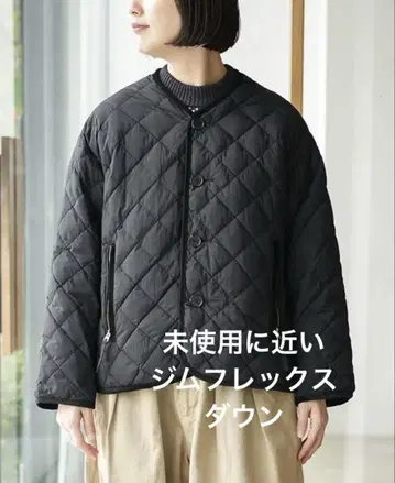 새상품급 GYMPHLEX 퀼트 다운 컬러리스 자켓 36300엔