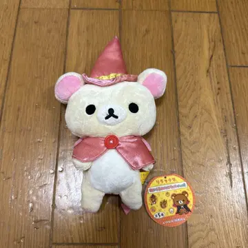 코리락쿠마 봉제 인형 핑크 모자