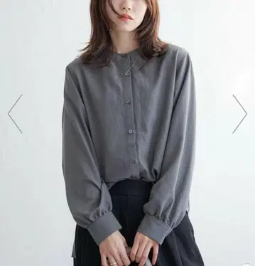 이카 ikka 전후 2WAY 밴드 카라 셔츠 S