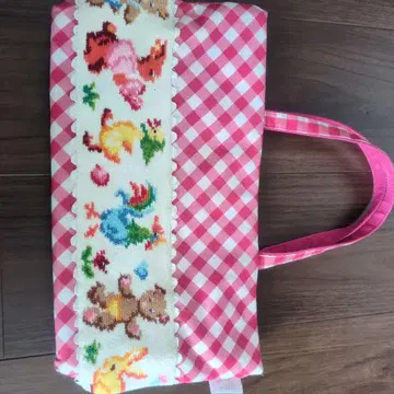 페일러 FEILER 핑크 체크 핸드백