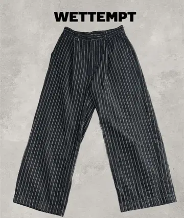[ 새상품급 ] WETTEMPT 1턱 데님 트라우저 S