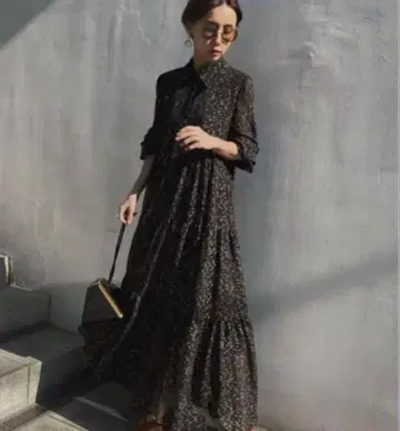 TWINKLE WIDENING DRESS 별 패턴 롱 드레스