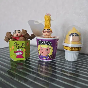 짱구는 못말려 3개 고롯토 만족 피규어 간식 파티다조