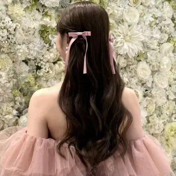 핑크 리본 헤어핀