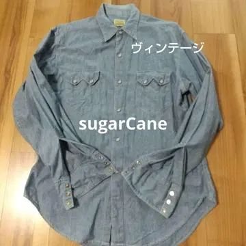 SUGAR CANE 라이트 블루 데님 셔츠 L 사이즈