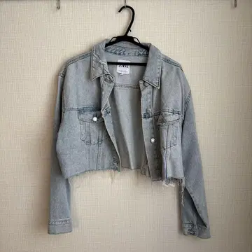 ZARA 라이트 블루 크롭 자켓 L