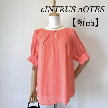 택 포함 새상품 cITRUS nOTES 시트러스노트 쉬폰 상의 핑크