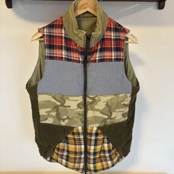 패치워크 밀리터리 리버서블 베스트