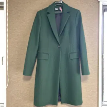 ZARA 다크 그린 체스터 코트