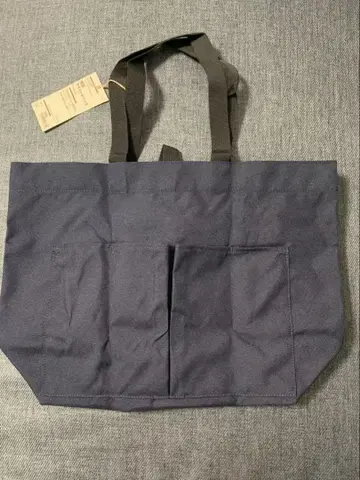 무인양품 MUJI 접이식 가로형 마이 토트백 네이비