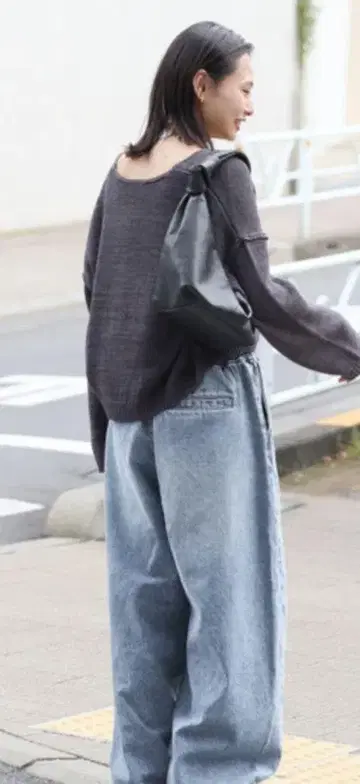택 포함 새상품 저널 스탠다드 이지 데님 와이드 팬츠 36