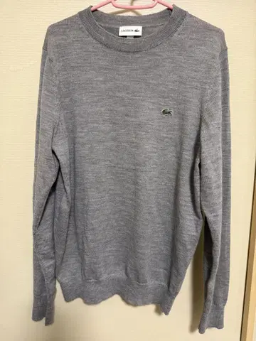 LACOSTE 그레이 니트 스웨터 US M