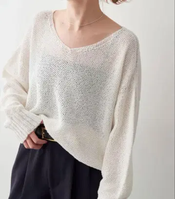 spick & span 페이퍼얀 2WAY 루즈 풀오버