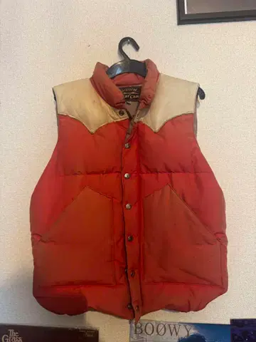 Sugar Cane 다운 베스트 빨간색/베이지