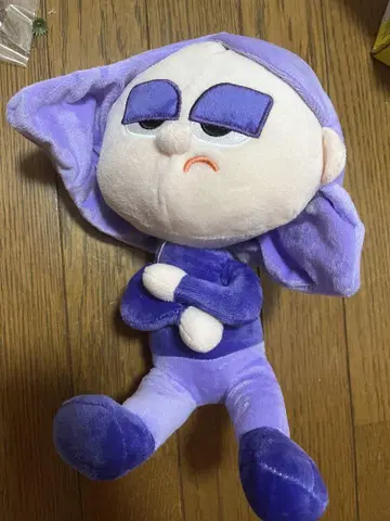 심술궂은 보라색 봉제 인형 약 30cm