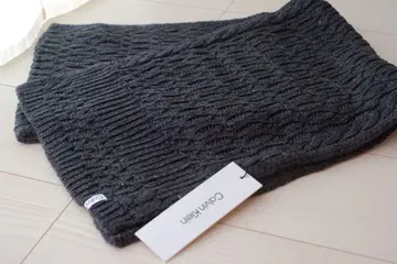 새상품 캘빈클라인 머플러 그레이 케이블 니트