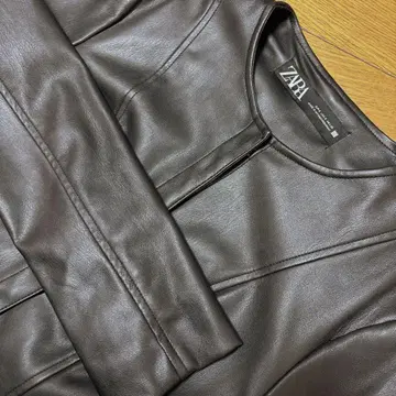 ZARA 블랙 가죽 자켓