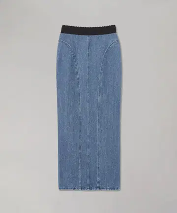 fetico Organic Cotton Denim Long Skirt