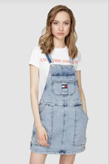 [새상품급] TOMMY JEANS 데님 살로펫 스커트