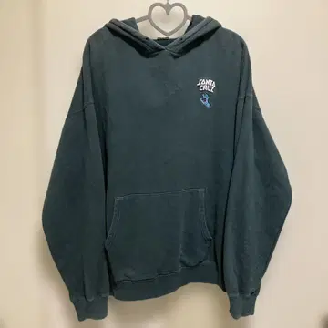 SANTA CRUZ 후드 부착 후드티 다크 그린 빈티지