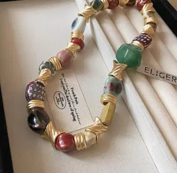 멀티 컬러 비즈 목걸이