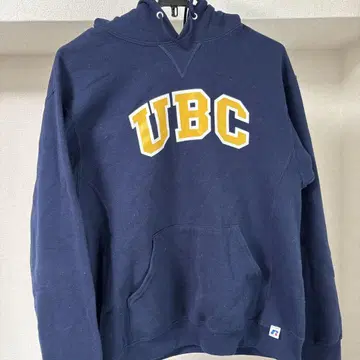 Russell Athletic UBC 로고 후드티 네이비