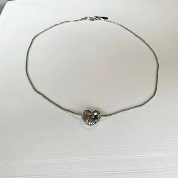 스와로브스키 하트 목걸이 실버