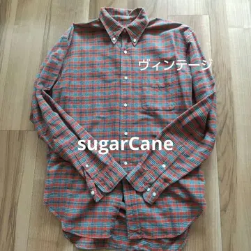 SUGAR CANE 체크 무늬 버튼 다운 셔츠 L 사이즈