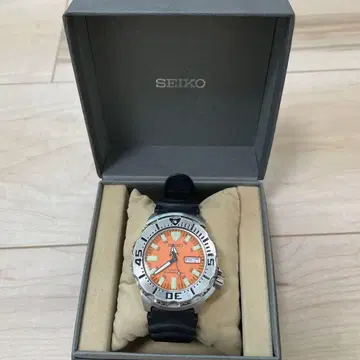 SEIKO 자동 와인딩 다이버 워치 오렌지 몬스터