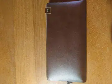 브라운 지퍼 장지갑